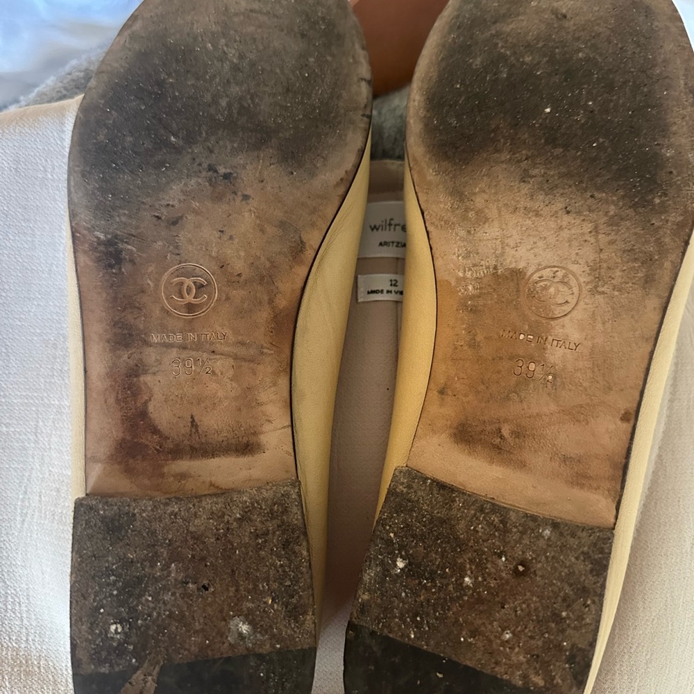 CHANEL CHANEL Classic Cap Toe Ballet Flats Beige & Black Leather – Size 9.5 - Picture 8 of 8